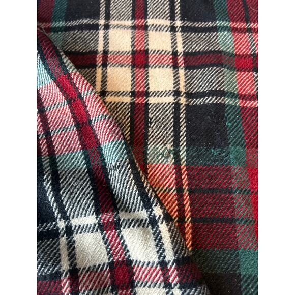 Woolmount Blanket Red Black Green Plaid Fringe Troy Mills Chase Wool Christmas - Picture 2 of 5